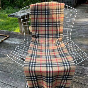 Vintage Burberry's cashmere nova check scarf - beautiful condition - blue label